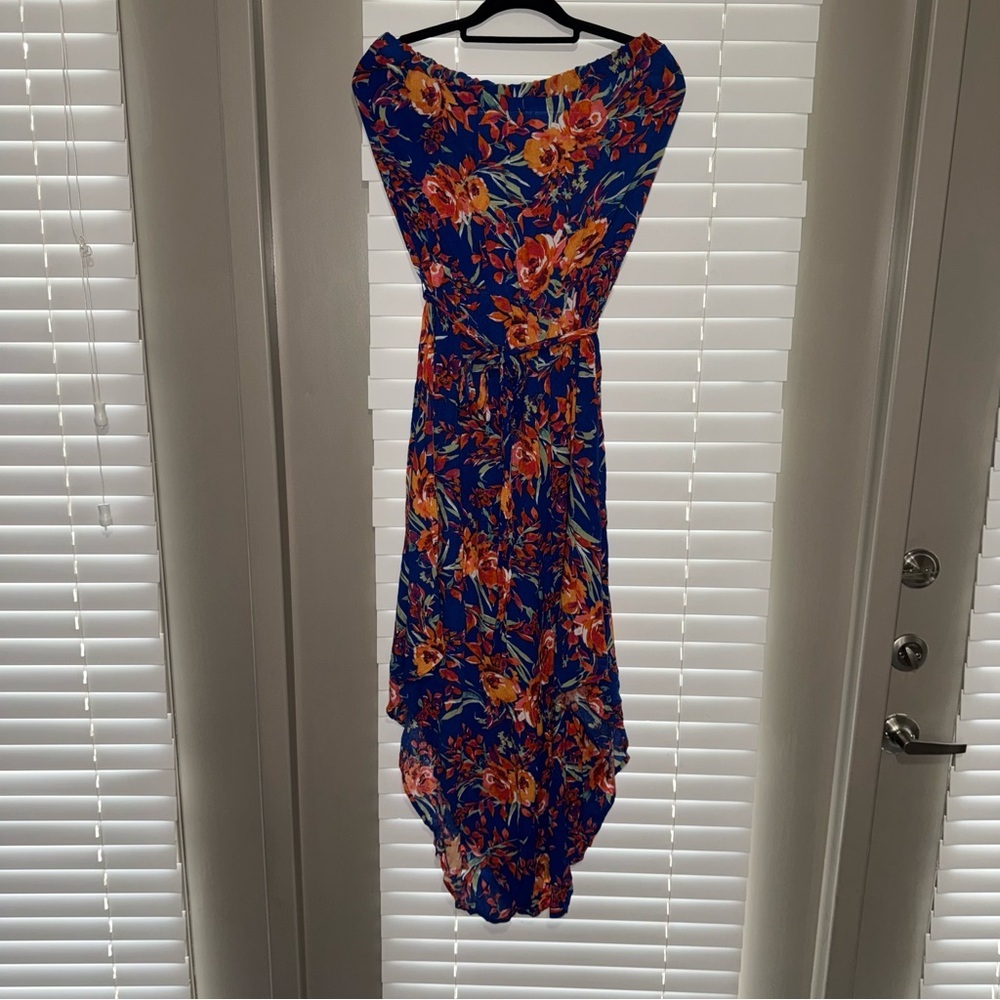 J.B.S. Vibrant Floral High Low Dress